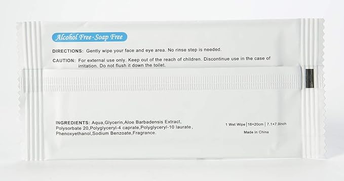 Travel Well Makeup Remover Wipes - 500 Count Pack, Individually Wrapped, Fresh Aloe - Makeup Wipes for Sensitive Skin & Travel Essentials