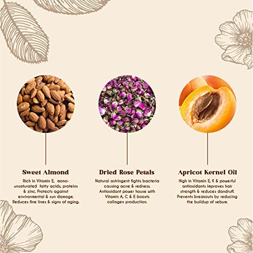 BEAUTE DE PROVENCE Multi-Use Oil for Face, Body and Hair - Organic Blend of Apricot, Vitamin E and Sweet Almond Oil Moisturizer for Dry Skin, Scalp and Nails - Rose Petals, and Bergamot Essential Oil - 4 Fl Oz