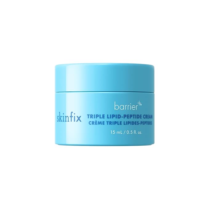 Skinfix Triple Lipid-Peptide Cream Mini - 0.5 oz - Rich Face Moisturizer to Instantly Hydrate & Restore Dry, Sensitive Skin - Non-Comedogenic, Fragrance Free, Vegan, Cruelty Free