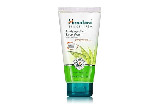 Himalaya Purifying Neem Face Wash, Normal to Oily Skin, Turmeric, Vegan, Cruelty Free, Soap and Paraben Free, Dermatologically Tested, SLS/SLES Free, 5.07 Fl Oz, 150 mL, 1 Pack