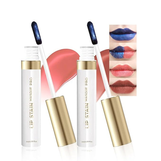 Lip Liner - Peel Off Lip Stain | Long Lasting Matte Lip Tattoo | Transfer Proof, Hydrating Formula with Hyaluronic Acid & Vitamin E | Vegan & Cruelty-Free | Ideal for All Skin Types(1+4# 2PCS)