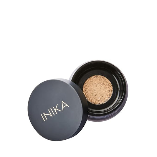 INIKA Organic Mineral Powder Foundation with SPF 25 - Vegan Makeup, Natural Looking, Buildable Coverage, Flawless Radiance & Glow, Blemish Coverage, Cruelty Free, Sustainable Packaging, Unity, 8g