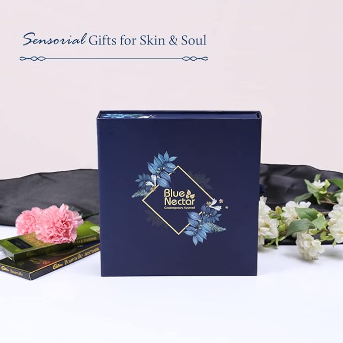 Blue Nectar Premium Ayurvedic Beauty Gift Set for Women & Men | Body Lotion, Wash & Mist with Herbal Ingredients | Ideal Christmas Holidays Gift for Mom, Dad, Girlfriend, Boyfriend & Coworkers