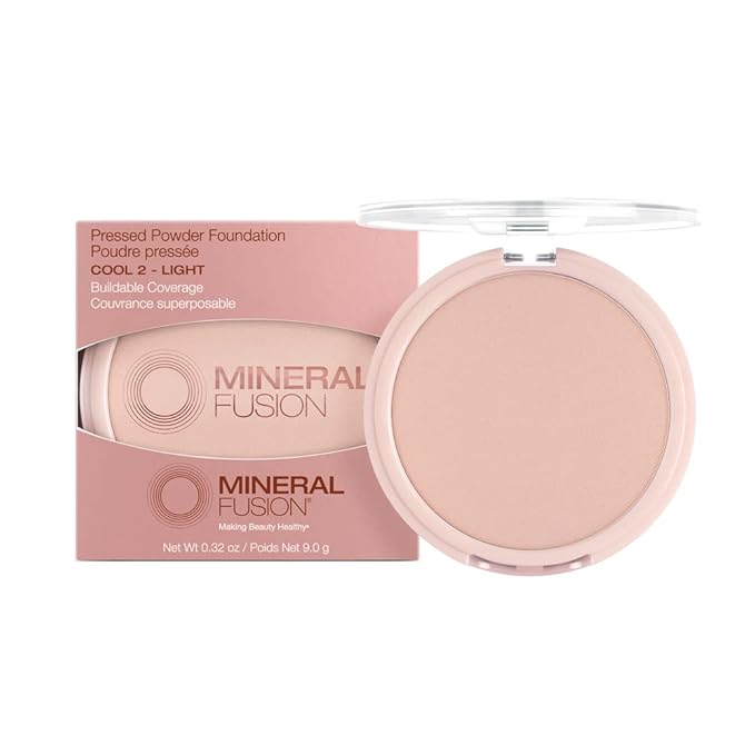 Mineral Fusion Pressed Powder Foundation, Cool 2, 0.32 Ounce (Pack of 1)