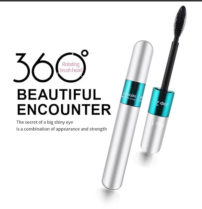 4d silk fiber mascara black volume and length，mascara 5x longer thickening and no clumping，long lash and waterproof