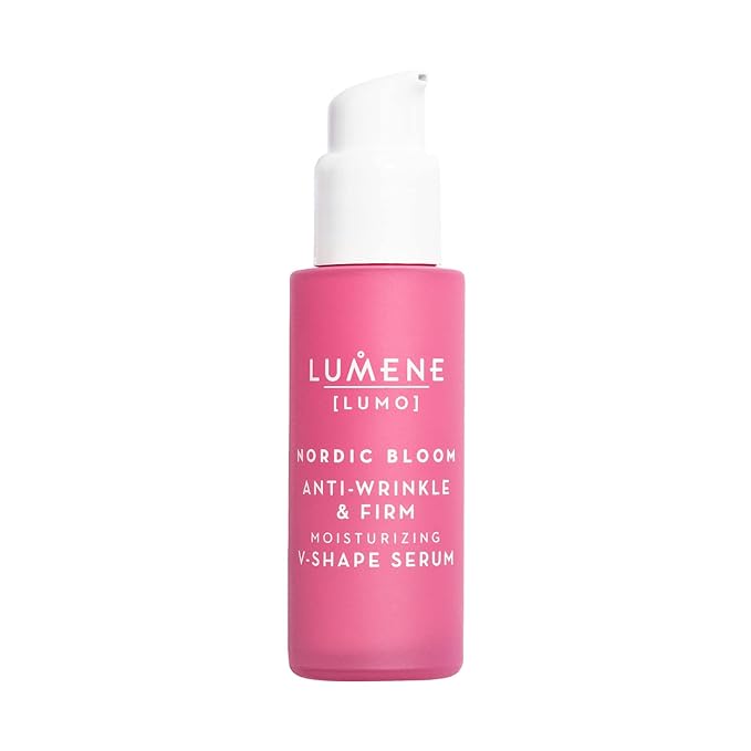 Lumene [Lumo] Nordic Bloom Anti-Wrinkle & Firm Moisturizing V-Shape Face Serum - Hydrating Serum to Help Visibly Reduce Fine Lines + Wrinkles - Infused with Nordic Lingonberry Extract (30 ml)