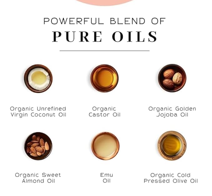 Vanman - Protection Oil Hair Serum For Hair Growth - Infused with Castor, Jojoba, Almond, Olive, Emu, Coconut Oil - Fragrance-Free Hair Growth Serum - Hair Serum For Dry Hair & Frizzy Hair - 1.1 Ounce