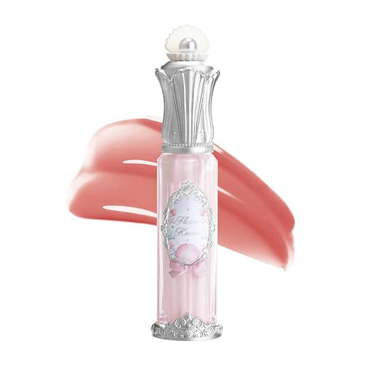 Flower Knows Shell's Jewel Nourishing Lip Glaze,Hydrating Lip Gloss with Hyaluronic,Moisturizing Plumping Oil,Non-Sticky Formula,0.16 fl.oz(P02 Stellar Nacre)