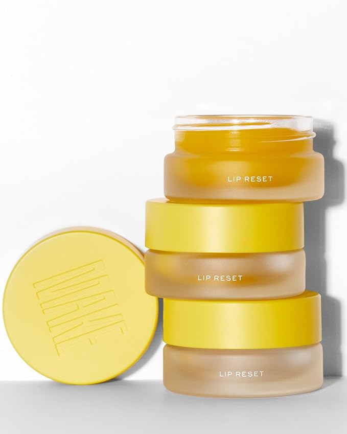 MAKE Beauty Lip Reset Overnight Lip Mask. Nourishing, Hydrating Lip Treatment for Dry, Flaky Lips. Plumps, Softens, and Smooths. Solar Citron Flavor