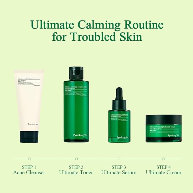 Pyunkang Yul PKY Ultimate Calming Solution Ampoule for Sensitive Skin with Patented Ingredients, Serum Intensely Calms & Soothes Redness with Cica & Tea Tree, Korean Skincare (1.01 Fl. Oz, 30ml)