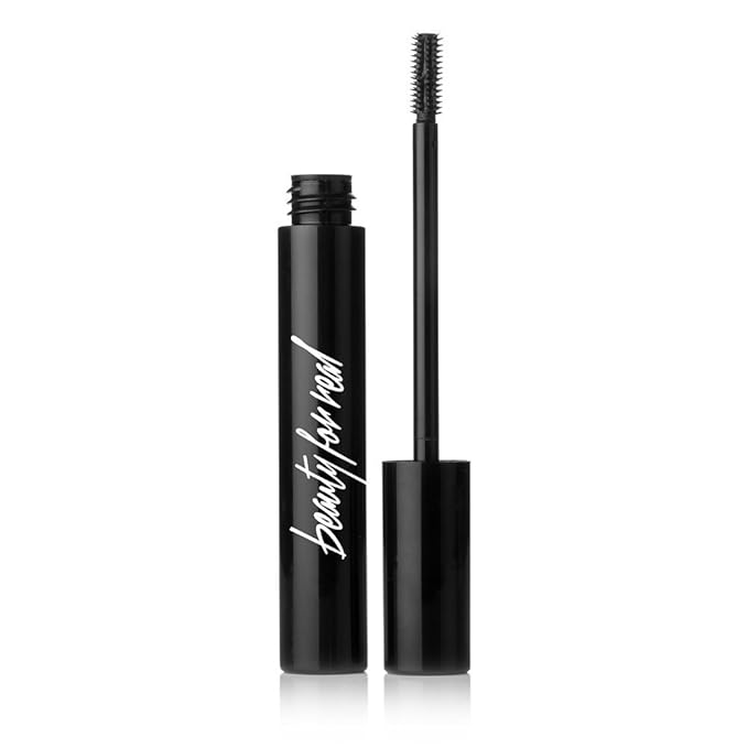 Beauty for Real Hi-Def Mascara, Just Black - Set of 2 - Defining & Volumizing Lash Definer - Humidity & Smudge Proof - Micro Brush Ensures Versatile Application - 1.5 oz