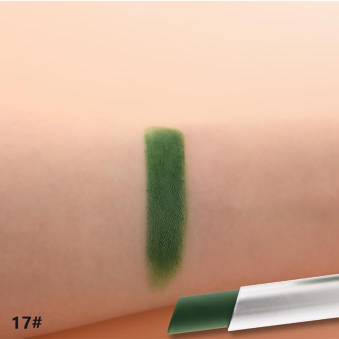 Nuetral Green Matte Creamy Lipstick for Women, Longwear Lip Gloss Face Paint Stick, Lip Stick Stain Long Lasting Waterproof Easy Application Full Coverage Velvet Gloss for Party Halloween Makeup 17