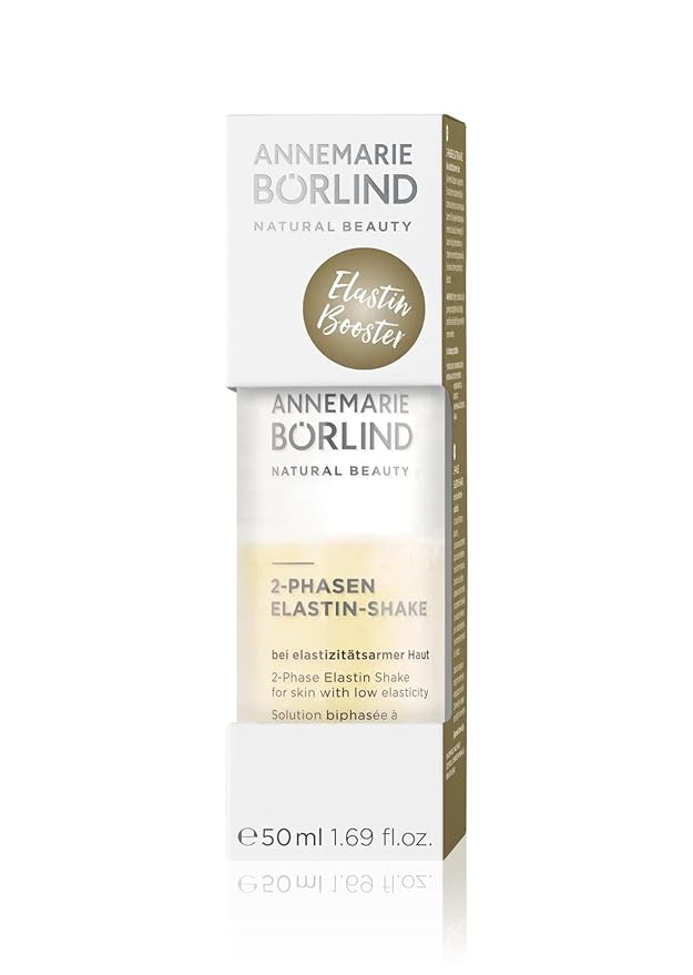 ANNEMARIE BÖRLIND 2-PHASE ELASTIN SHAKE (50ml) - Activates the skin's own elastin production, Promotes cell renewal, Gives the skin a golden glow, Vegan