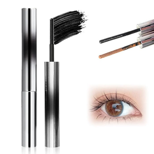 3D Curling Iron Wand Mascara, 2025 New Waterproof Metal Iron Wand Mascara Tubing, Waterproof & Smudge-Proof Long-Lasting Curling Eyelash Mascaras with No Flaking (Black)