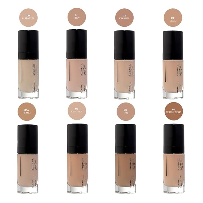 Radiant Professional Natural Fix All Day Matte Cream Foundation - Long Wear High Coverage Face Makeup Foundation With SPF 15 - Oil Free Matte Finish - For All Skin Types-1.01 oz. (04 Peachy Beige)