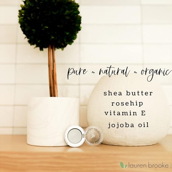 Lauren Brooke Cosmetiques Cream Eyeshadow | Natural Organic Eyeshadow, Richly Pigmented Eye Makeup, Creme Eyeshadow For Women (Platinum (Shimmer))