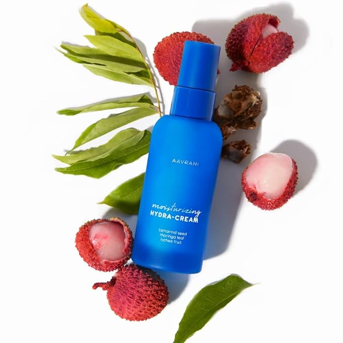 AAVRANI Moisturizing Hydra-Cream - Oil Free, Lightweight, Hydrating Daily Moisturizer - Formulated with Lychee Fruit, Tamarind Seed and Moringa Leaf - 1.7 Fl Oz