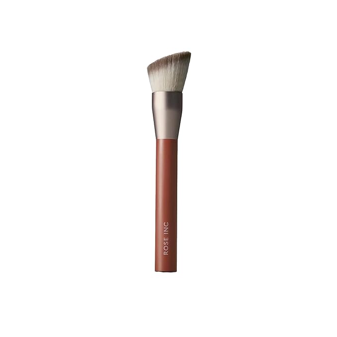 Rose Inc Number 3 Foundation Brush - Angled Vegan Brush for Seamless Blending and Natural Finish
