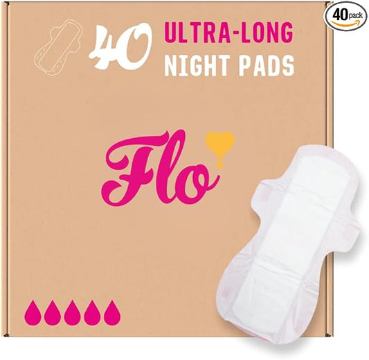 FLO Organic Ultra Long Night Pads (40 Pads)