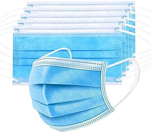 500 Pack Disposable Face Masks (5 Boxes, 100pcs/Box) Blue Face Masks for Protection