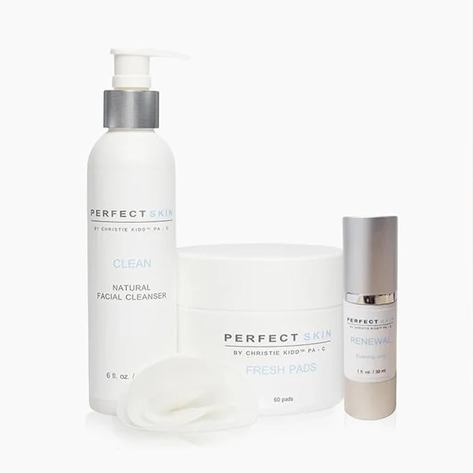 PERFECT SKIN BY CHRISTIE KIDD, Trio Skincare Bundle Perfect Skin by Christie Kidd, PA-C | Cleanse, Refresh & Renew Your Skin | Daily Essentials for Smooth, Bright, and Hydrated Skin