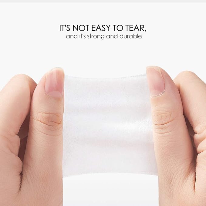 1000PCS Ultra Thin Makeup Remover Cotton Pads Perfect for Face Lips Eyes Nails Polish Makeup Remover Cleansing and Daily Skin Care, Square, Lint