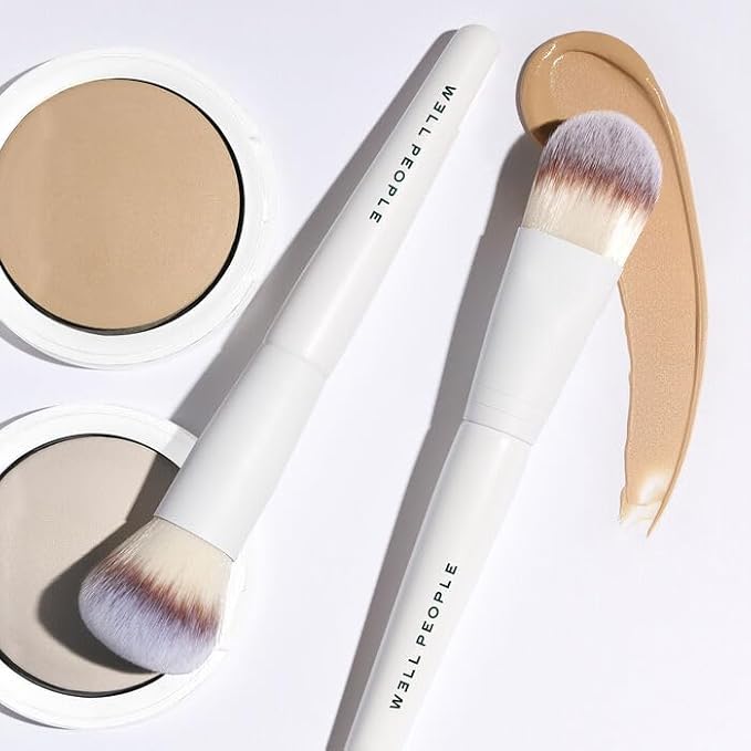 Well People Bio Complexion Brush Set, 4-Piece Face Brush Set For All Complexion Products, For Liquids, Powders & Creams, Cruelty-free Bristles