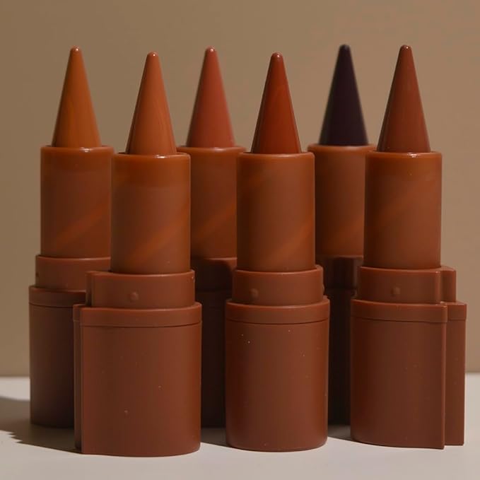 2Pcs 2-in-1 Gradient Lip Liner and Lipstick Lip Combo Set - Achieve Flawless Contour and Gradual Ombre Effect with Easy-to-Use Crayon Form and Cone Tip (2Pcs 01# Milk Tea)