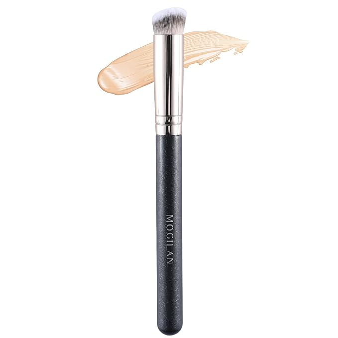 Concealer Brush Under Eye Nose Contour Brush for Concealing, Blending, Buffing with Powder, Liquid, Cream Cosmetics, Full Coverage Vegan Makeup Brushes