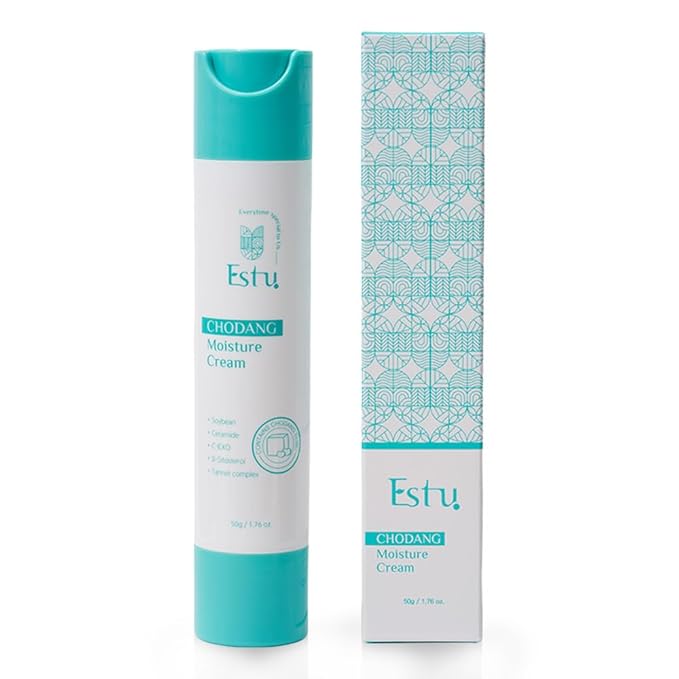 ESTU CHODANG Moisture Cream | Hydrated Glowing Skin | Soybean Ceramide | Botanical Extracts | 50g | Vegan Eco Friendly | Daily Skincare - 50g
