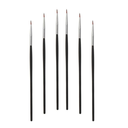 Eye Makeup Sable Eyeliner Brushes, 6 Pcs Ultra Fine Soft Sable Eyeliner Makeup Tools for Women to Accurately Apply Gel and Wet Powder