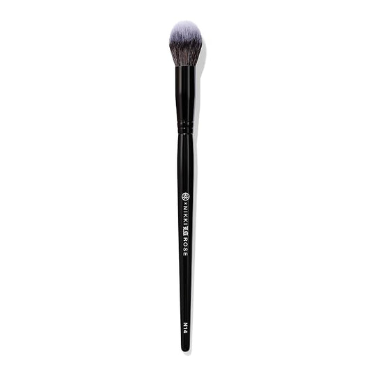 BK BEAUTY - NIKKI LA ROSE N14 PETITE PRECISION CONCEALER BRUSH - Multi-Tasking Tapered Makeup Brush for Under-Eye, Concealer, Powder, & Small Areas