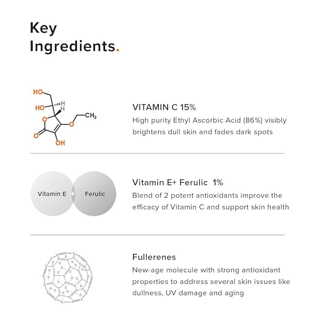 Minimalist 16% Vitamin C Serum with Antioxidants for Anti Aging & Glow | Reduces Skin Damage & Redness to Brighten Dull Complexion | For All Skin Types | For Women & Men | 0.68 Fl Oz / 20 ml