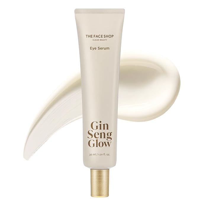 The Face Shop Ginseng Glow Eye Serum - Reduces Visible Dark Circles & Wrinkles, with Korean Ginseng, Retinol, Anti Aging, Korean Skincare, 30ml / 1.01 fl. oz.