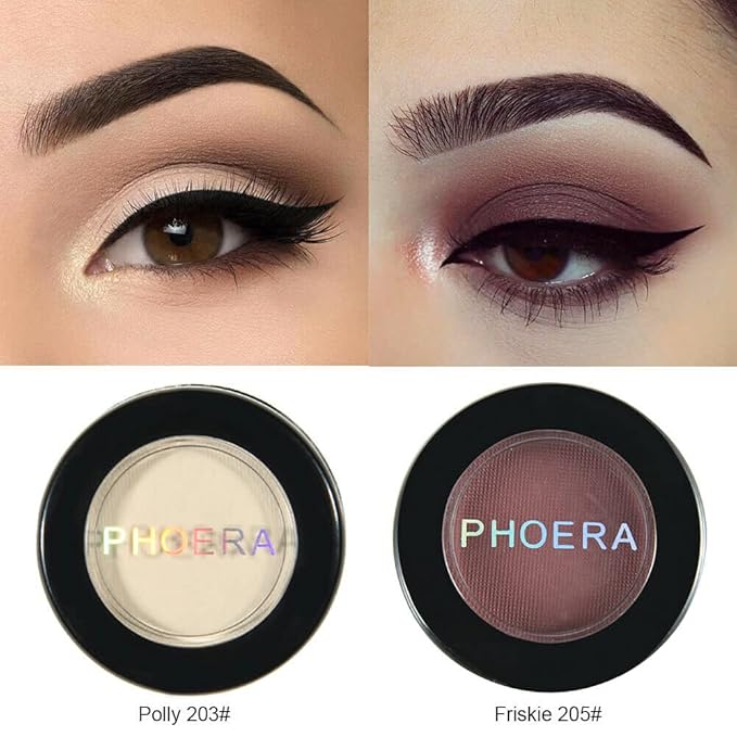Phoera AQUAPURITY Waterproof Long Lasting Matte Eyeshadow Palette in 12 Pigment Color Face Powder Eye Shadow Cosmetic Cream Makeup Cosmetic (204 TRUTH)
