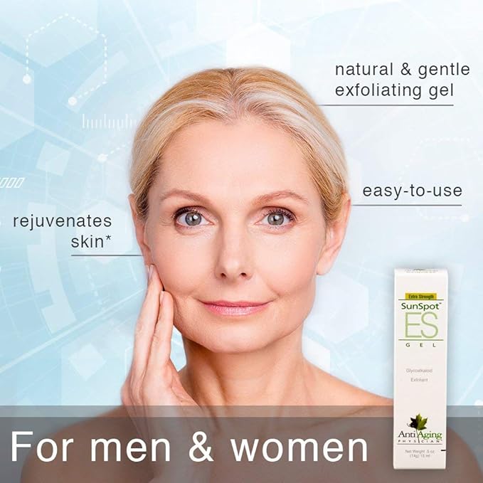 Lane Innovative - SunSpot ES, Natural Exfoliating Gel, Skin Rejuvenating Ingredients, Including Aloe Vera and Tea Tree Oil (0.5 Ounce, Pack of 2)