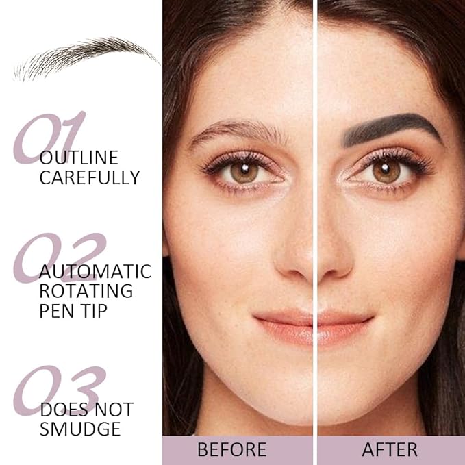 3 Pcs Black Eyebrow Pencils for Women,with Spoolie Brush,Eyebrow Pencil Soft Textured,Waterproof Sweat-proof for Fills in Sparse Areas and Gaps Create a Natural Eye Brow,Vegan & Cruelty-Free