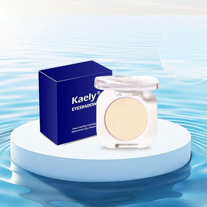 Smoky Beige Matte Eyeshadow Palette for Women, Single Monochrome Eye Shadow Makeup, Shiny Pressed Powder, Blendable Natural sombras para ojos, Holographic,Vegan,Travel -17