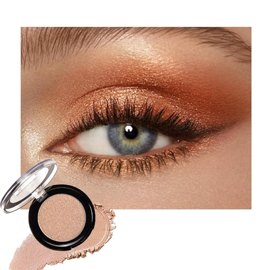 Monochrome Cream Glittle Eyeshadow Palette Makeup, High Pigment Natural Sombras Crema Para Ojos, Brown Shimmer Single Eye Shadow for Older Women, Talc, Paraben & Cruelty Free