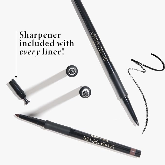 LAURA GELLER NEW YORK INKcredible Gel Eyeliner - Brown Eyed Girl - Waterproof Smudge-proof Eyeliner Pencil - Built in Sharpener