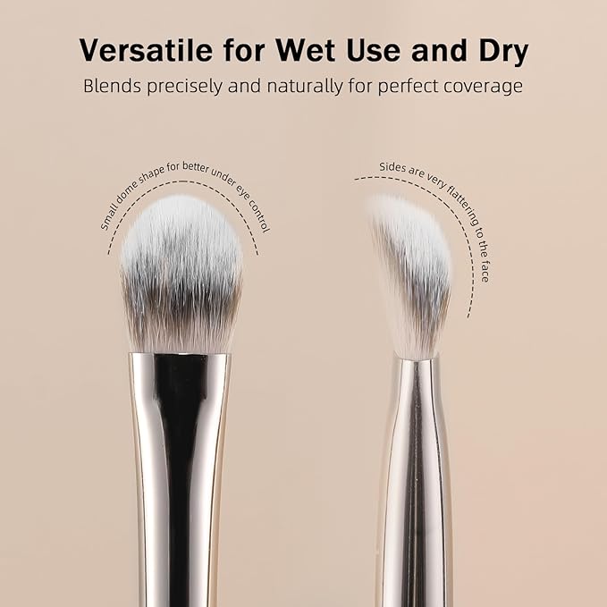 Concealer Brush Under Eye Brightening Eye Blending Makeup Brush For Eye Cream and Concealer Covers Blemishes Imperfections Dark Circles Blending with Powder Liquid Cosmetics Face Brush 274