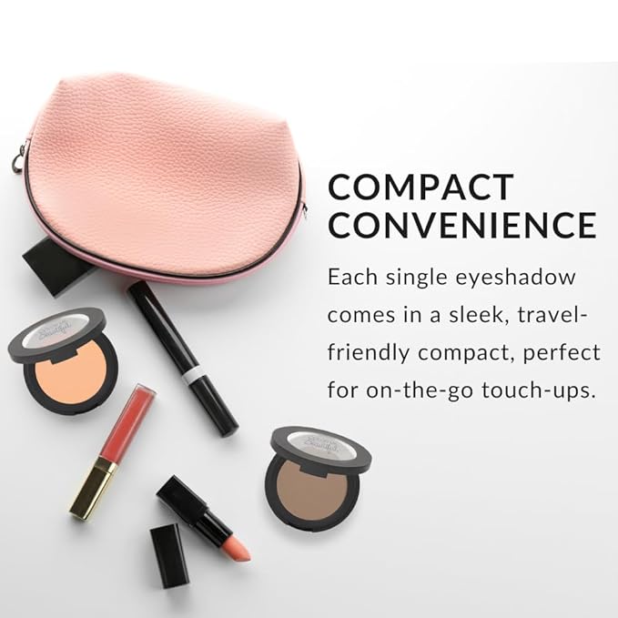 Color Me Beautiful Color Pro Single Eyeshadow, Full Pigment and Long-Lasting Pressed Powder, Cruelty-Free