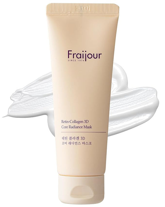 Fraijour Retin-Collagen 3D Core Radiance Mask – Firming Wash-Off Mask with Peptides & Bakuchiol, Tightens & Nourishes Skin, Restores Radiance & Glow, For All Skin Types, 2.54 fl.oz.
