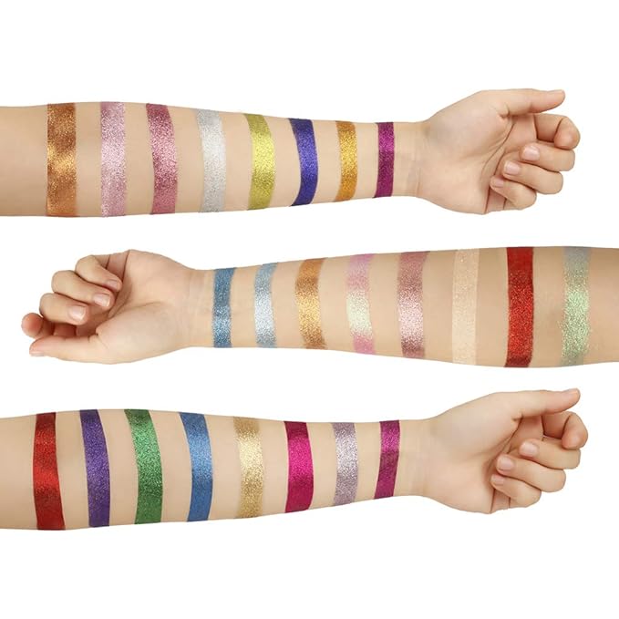 24 Color Pressed Glitter Eyeshadow Palette - Mineral Ultra Shimmer Makeup Palette Eye Shadow Powder Long Lasting Waterproof