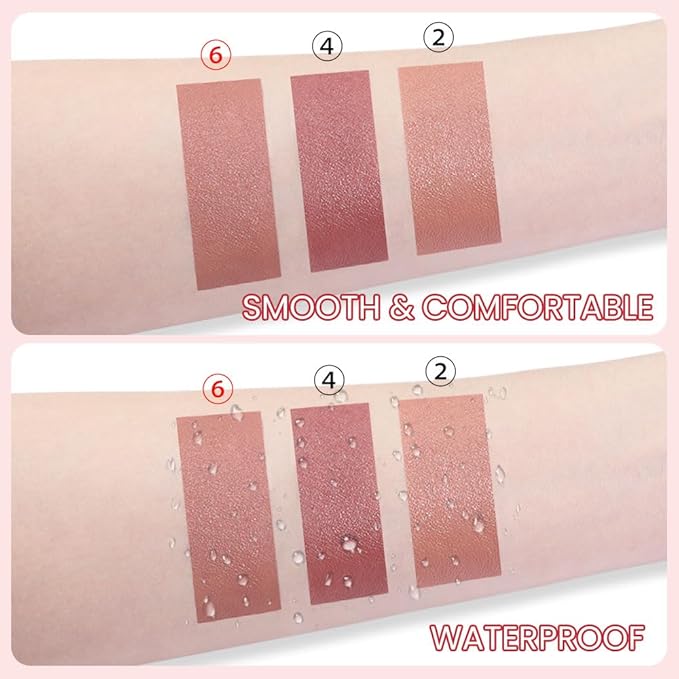 BINGBRUSH Crayon Matte Longwear Lipstick Pack Set,Moisture Smooth Color Stick Ultimate Lip Crayon for Makeup Collection - Waterproof Velvet Lipgloss (06#, 1 Count (Pack of 1))