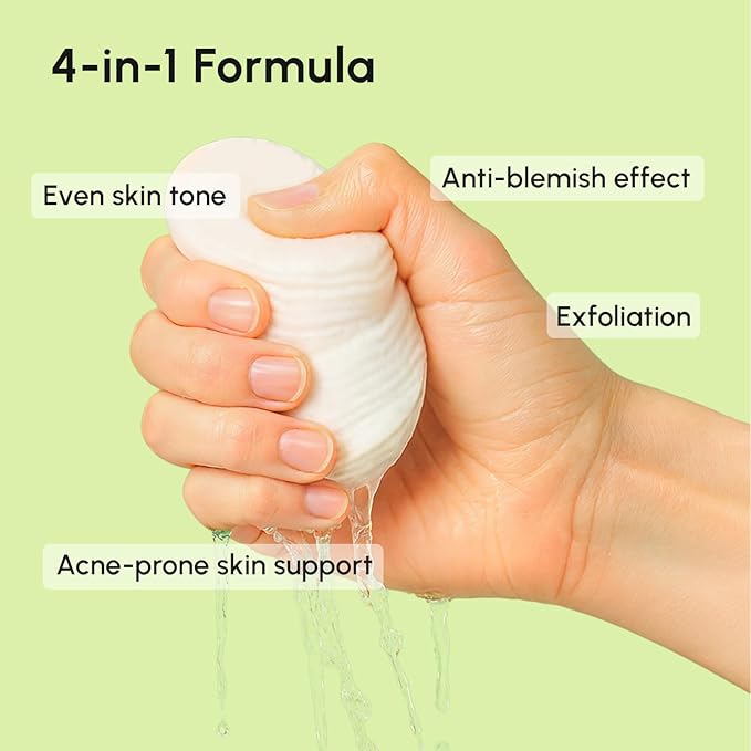 MAREE Blemish Acne Clearing Polishes - Daily Facial Radiance Toner Pads - Witch Hazel Pads Acne Face Toning - Acne Skin Care with BHA Salicylic Acid - Blemish Clearing Witch Hazel Device