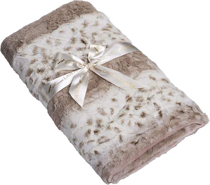 Sonoma Lavender Aromatherapy Spa Blanket Filled with Lavender Flowers and Flaxseed, Hot/Cold Microwaveable Heated Blanket for Soothing Muscles, Removable Washable Cover (44" x 18", Arctic Circle)
