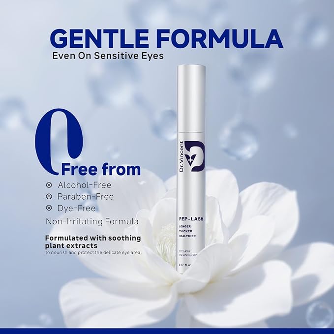 Lash Serum for Eyelash Growth, Eyelash Growth Serum Advanced Peptide Formula with 2.3× Absorption for Fuller, Thicker, Longer Lashes, Vegan & Cruelty-Free, Clinically Tested (5mL)