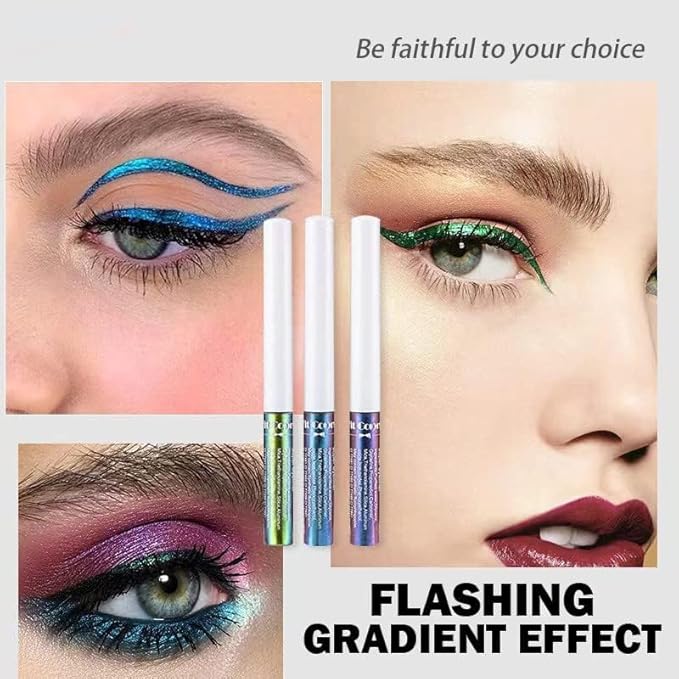 6 Colors Chameleon Liquid Eyeshadow Metallic Glitter Shimmer Eye Shadow Set Long Lasting Waterproof Multichrome Eyeshadows Makeup Set