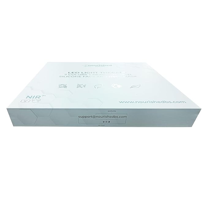 7 Colors LED Face and Neck Mask with Near-Infrared - Blue, Red Light Therapy for Face - 228 LEDs - Skincare Tool for Anti-Aging